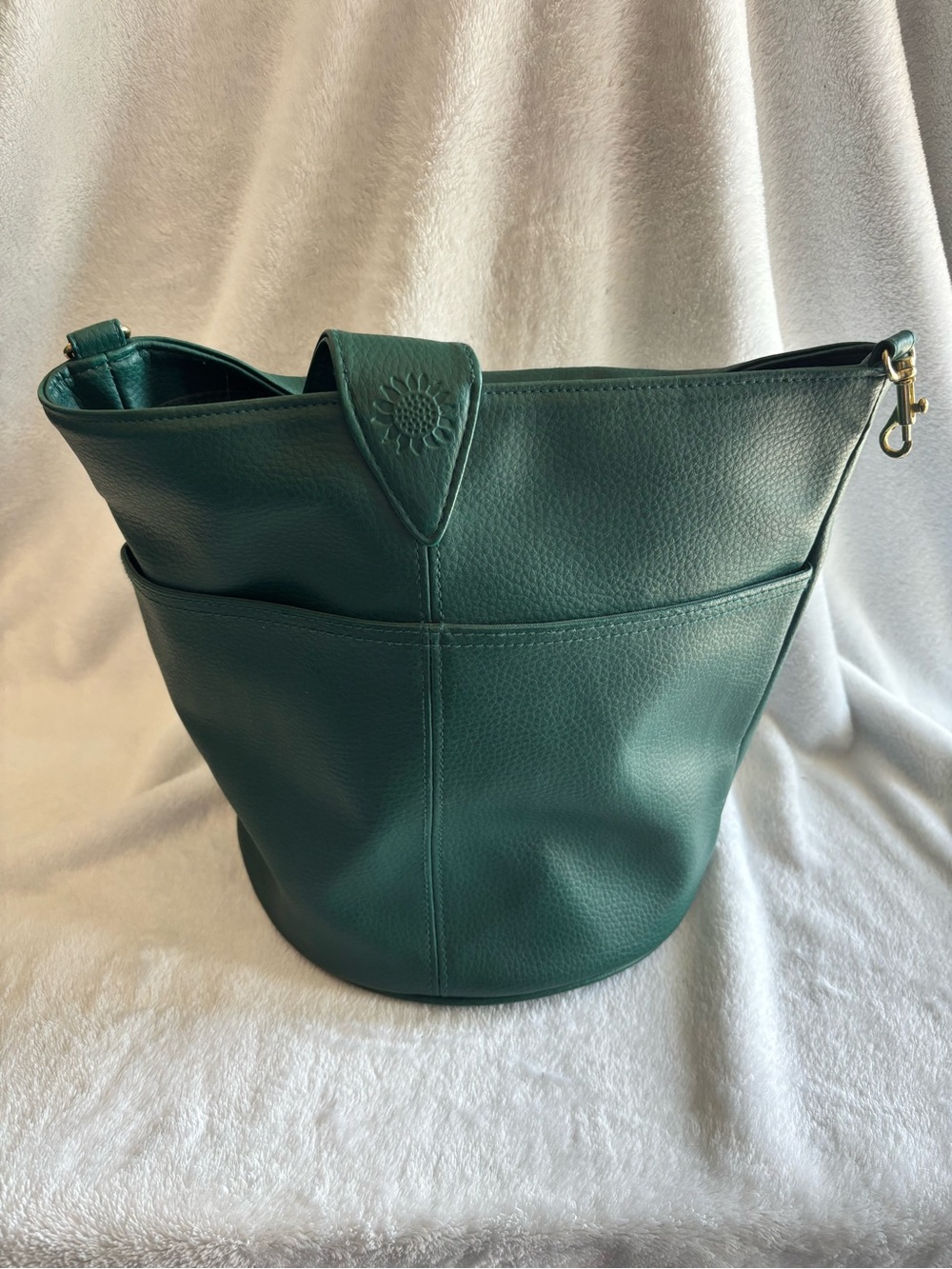 Elizabeth Arden Limited Edition Dark Green Shoulder Bucket Bag vintage 1990’s